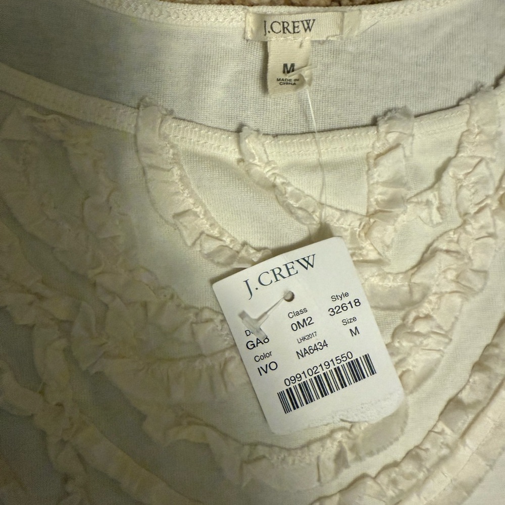 J. Crew Cream Lace Detail Camisole Tank Top New with Tags Womens Medium M - Picture 3 of 3